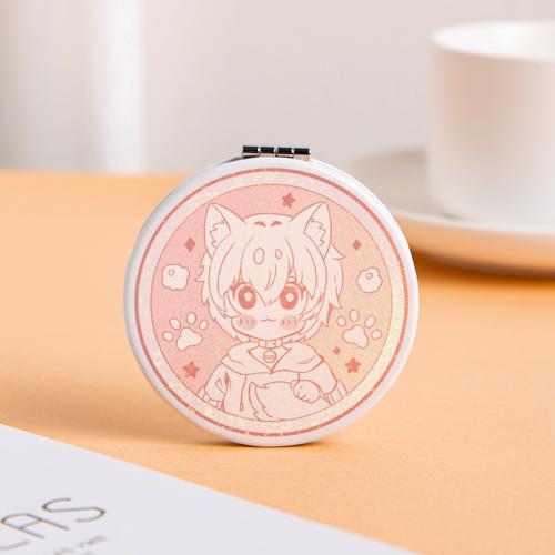 【Q版印章】PU圆形小镜子