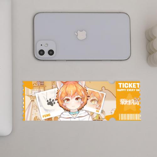 【儿童节】镭射膜亚克力票根6x18