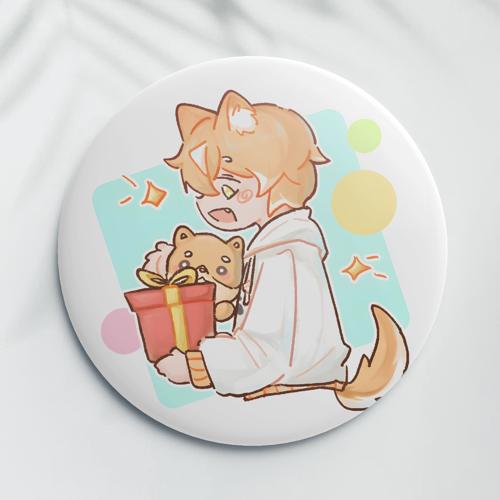 【抱礼物】58mm覆膜吧唧触感膜