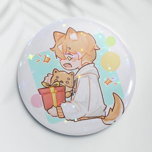 【抱礼物】58mm镭射星星膜吧唧